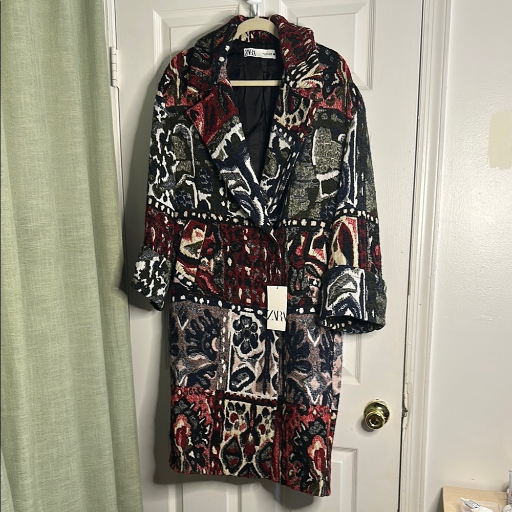 Women's Multicolor Patterned Coat